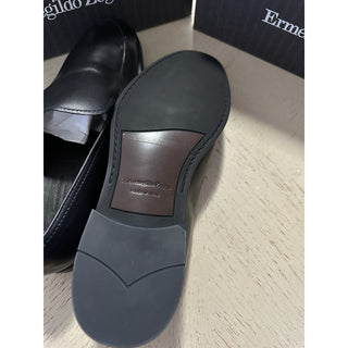 ZEGNA Leather Loafers Shoes Black 9.5 US/42.5 Eu New $840