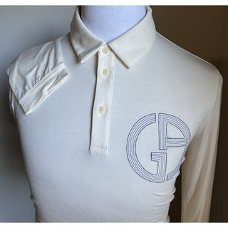 NWT Giorgio Armani Mens Polo Shirt Ivory Cream 38 US/48 Eu ( S ) Italy