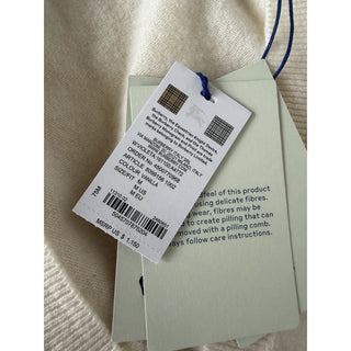 Burberry Violeta 100% Cashmere V-Neck Sweater Vanilla Medium 8099156 NWT $1150