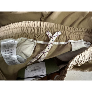 New $1700 Gucci Men Drawstring Track Pants beige/tan 46 Eu/30 US
