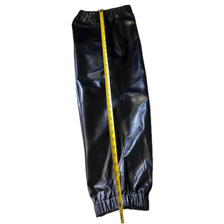 New $4700 Gucci Men Leather Jogging Pants Black Size 50 Eu/34 US 738235