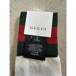 NWT Gucci Socks White Green Red Size S Italy