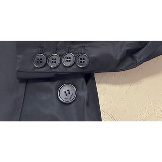 New $4900 Saint Laurent Men long coat in silk taffeta Trench Coat Black 50 Eu/40