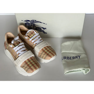 Burberry Women’s Teacup IP Check Sneakers 8 US (38 Euro) Italy 8112440 NIB $850