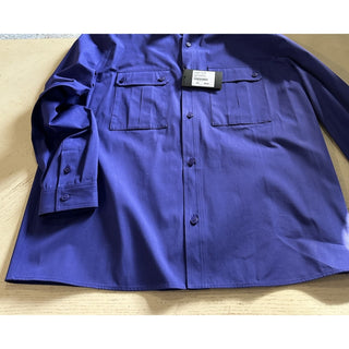 Saint Laurent Men Shirt Overshirt Jacket Encre/Blue Size 42/XL New $850 Italy