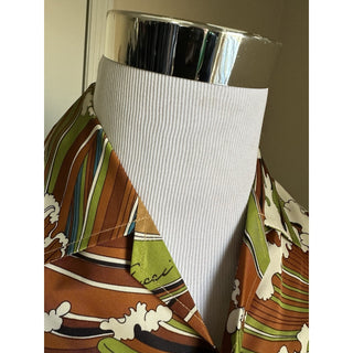 Gucci Men’s waves print fabric bowling Shirt Green/Multi 52 Eu/XL New $1600
