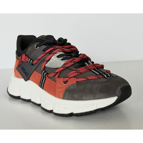 Versace Men's Greca Sneakers Red/Gray 14 US (47 Euro) IT 1021490 NIB