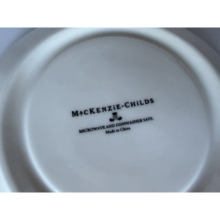 MacKenzie-Childs Sterling Check Espresso Cup & Saucer, Set Of 2 NIB
