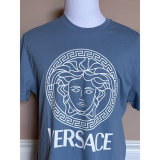 Versace Medusa Greca Logo T-Shirt Blue Men 4XL 1011861 1A16047 NWT