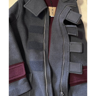New $3550 Burberry Men’s Oversized Wool Hooded Coat DARK CHARCOAL 38 US/48 Eu