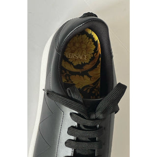Versace Medusa Men's Black Leather Sneakers 14 US (47 Euro) 1016936 NIB