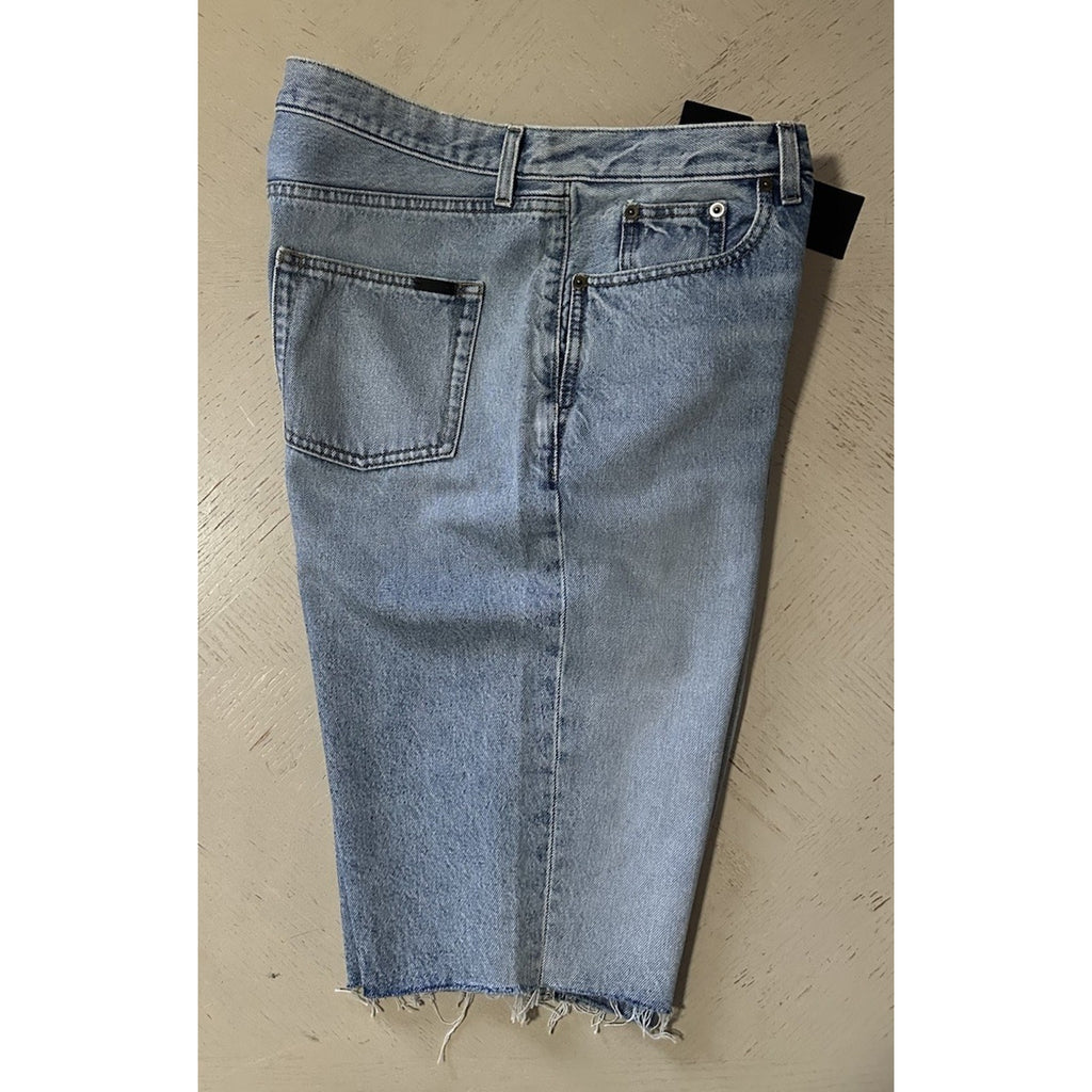 NWT $799 Saint Laurent Men High Rise Jeans Short Pants Blue 36 ( Measured 38 )