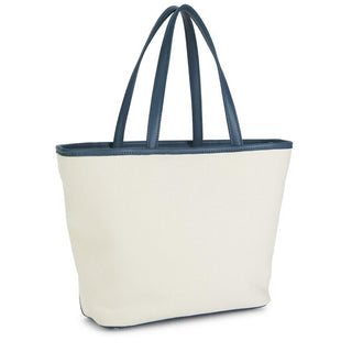 New $3100 Loro Piana Women Canvas/Leather Small Tote Bag Multicolor Italy
