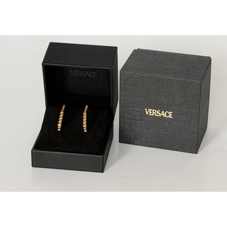 Versace Greca Bar Earrings Gold Greek Key 1019301 1A00620 3J000 NIB