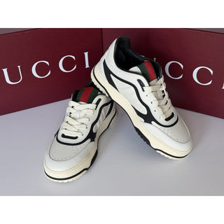 Gucci Women’s Re-Web Sneakers White/Black 9.5 US (39.5 Euro) 807059 NIB