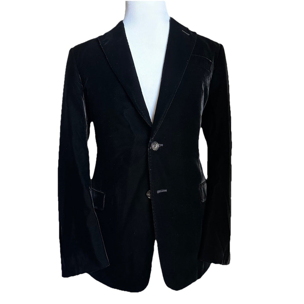 Giorgio Armani Men Velvet Sport Coat Jacket Blazer Black 38 US/48 Eu NWT $2395