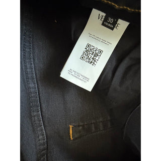 Versace Medusa Embroidered Black Stretch Jeans Men 30 US 1011835 1A13190 NWT