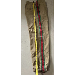 New $1700 Gucci Men Drawstring Track Pants beige/tan 46 Eu/30 US