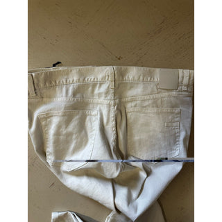 ZEGNA Denim Slim Fit Pants Jeans Ivory Size 38/54 New