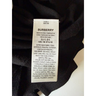 Burberry Lea 100% Wool Black Sweater Medium 8091166 NWT $915