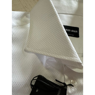 Giorgio Armani Men Short Stile Dress Shirt White Size 45/18 New $645 Italy