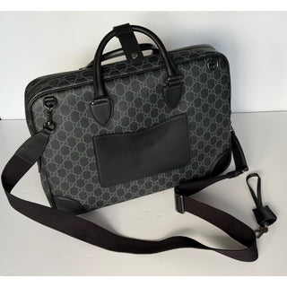 Gucci GG Emblem Medium Black Monogram Briefcase 821149 FAED4 NWOT