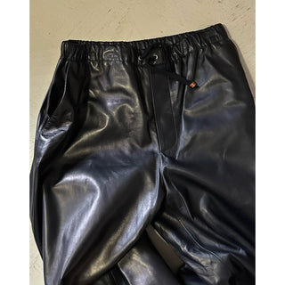 New $4700 Gucci Men Leather Jogging Pants Black Size 50 Eu/34 US 738235