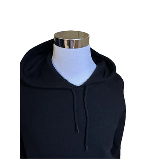 NWT $2490 ZEGNA Cashmere Hoodie Sweater Pullover Black 48 Eu ( S-M ) Italy