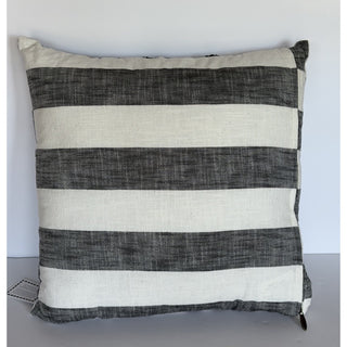 Mackenzie Childs Black Checks And Stripes Throw Pillow 20"x20" NWT