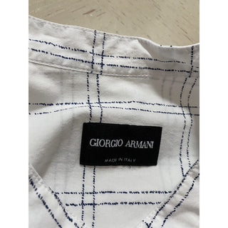 NWT $925 Giorgio Armani Mens Crewneck Shirt While 45/18 Italy