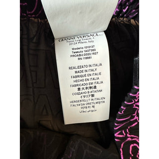 Versace Print Women’s Swim Robe Pants Black/Pink 2 US (38) IT 101013 NWT $1095