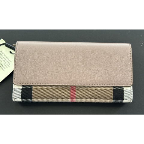 Burberry Halton MX Check Pale Cameo Wallet 80845311 NWT $680