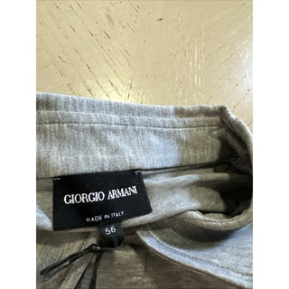 NWT $875 Giorgio Armani Mens Silk/Cotton Polo Shirt Gray 46 US/56 Eu ( XXL )