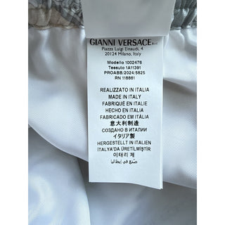 Versace La Coupe des Dieux Silk Bermuda Shorts Gray Men 40 US 56 Eu 1002476 NWT
