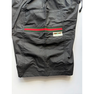 Gucci Men’s Bermuda Shorts Black Web Stripe Logo Patch 34 US (IT 50) 604172 NWT