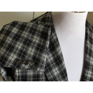 $8995 Kiton Cashmere Sport Coat Jacket Blazer Black/White 40S US/50S Eu