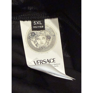 Versace Men’s Logo Compact Cotton Jersey T-Shirt Black 5XL 1013302 IT NWT $750