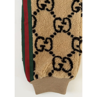 Gucci GG Jacquard Jogging Pants Camel Brown Web Stripe Small Women’s 722196 NWT