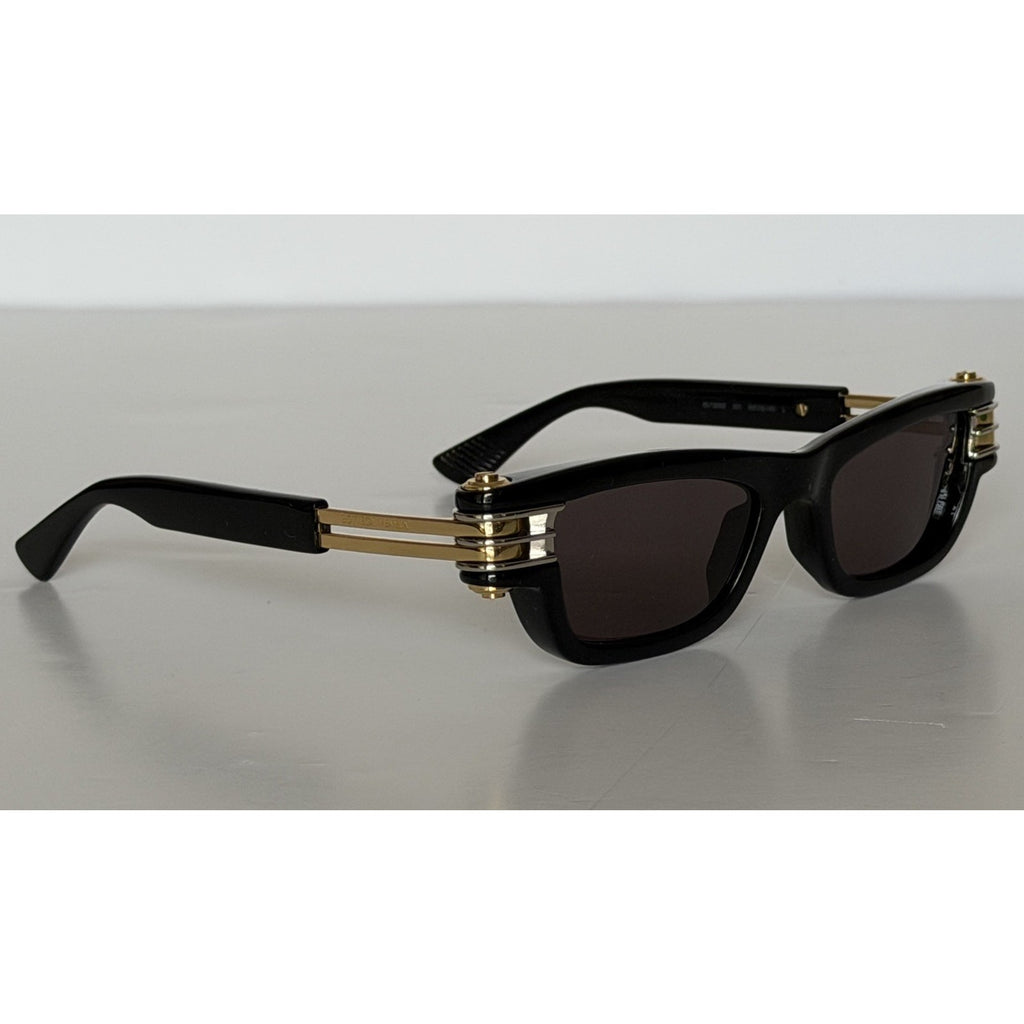 Bottega Veneta Unisex Bolt Squared Sunglasses Black BV1308S Made in Japan NIB