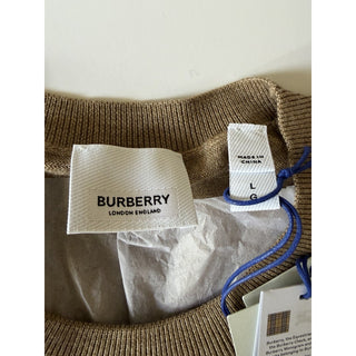 Burberry Lea 100% Wool Camel Melange Sweater Large 8112090 NWT $915