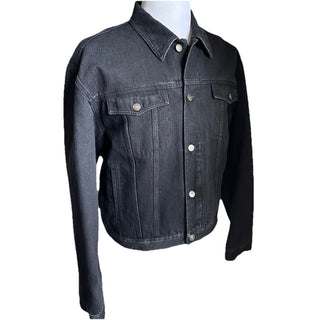 New $5200 Gucci Men Denim Jacket Coat Black 38 US/48 Eu 725588