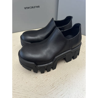 NIB $995 Balenciaga Women Bulldozer Calfskin Low-Cut Mini Booties Black 6/36 Eu