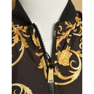 Versace Men's Reversible Blouson Jacket Black/Gold 42 US (52 Euro) 1012269 NWT