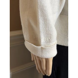 Burberry Moira 100% Cashmere Turtleneck Sweater Vanilla Medium 8091228 NWT $1250