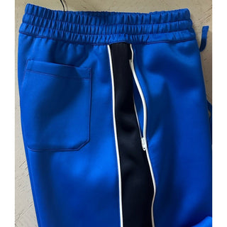New $2200 Gucci Men Drawstring Track Pants Blue/White Size XL