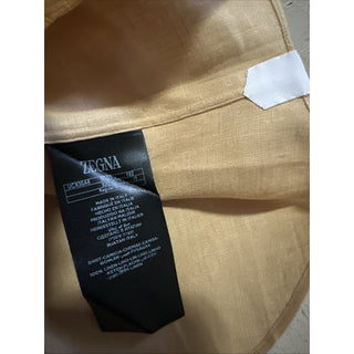 ZEGNA Men Linen Short Sleeve Shirt LT Beige Size XXL New $780 Italy