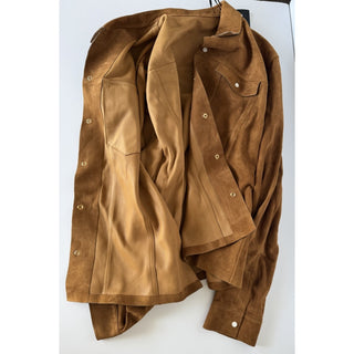 Versace Men’s Suede Leather Brown Jacket 46 US (56 Euro) IT 1019144 NWT $4300
