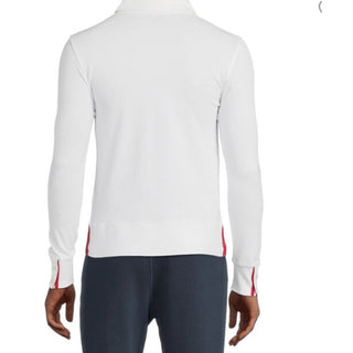 NWT Thom Browne Men's Solid Long Sleeve Slim Fit Polo Shirt White Size 1 ( XS )