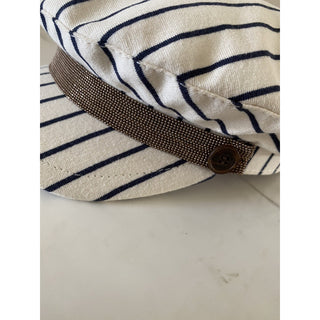 NWT Brunello Cucinelli Girl Marine Cap Hat White/Blue Size 6
