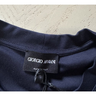 NWT $625 Giorgio Armani Mens T Shirt Navy Size 48/M Made In Italy